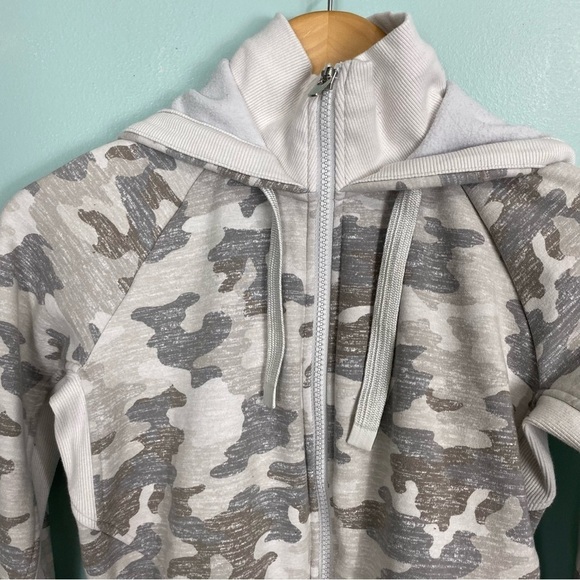 Athleta Triumph Zip Up Hoodie Camo Gray 511504 Sz XS - Picture 2 of 11